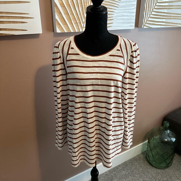 Chico's Tops - NWT Chico’s stripe 3/4 sleeve tee.